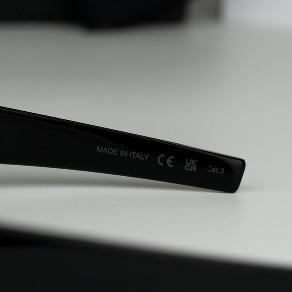 NEW Saint Laurent SLM140/F 002 Black Grey Silver Mirror Rectangle Sunglasses - Picture 10 of 12